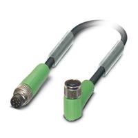 1404202 Phoenix Contact Male 8 way Straight Plug M8 to Male 8 way Angled Socket M8 Sensor Actuator Cable, 0.6 m