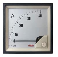 186-2461 RS PRO Analogue Panel Ammeter 40 (Input)A AC, 92mm x 92mm, 1 % Moving Iron