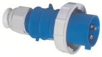 21240 Bals IP67 Blue Cable Mount 2P + E Industrial Power Plug, Rated At 32A, 230 V
