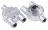 763-9194 RS PRO Y Box, Conduit Fitting, 20mm Nominal Size, M4, Steel, Silver