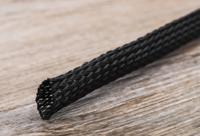 408-277 RS PRO Expandable Braided PET Black Cable Sleeve, 10mm Diameter, 10m Length