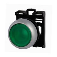 78639213-m22-dl-gm22-am22-led230-g Eaton RMQ Titan M22 Series Green Illuminated Momentary Push Button Head, 22mm Cutout, IP69K