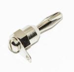 bu-00242 Mueller Electric Silver Male Banana Plug, 4 mm Connector, Screw Termination, 12A, Nickel Plating