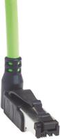09470300023 HARTING, 0.5m Cat5, Green RJ45 to Male Unterminated, U/FTP Shielded, Terminated PVC Sheath