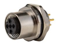 t4143012051-000 TE Connectivity Circular Connector, 5 Contacts, Front, M12 Connector, Socket, Female, IP67, M12 Series