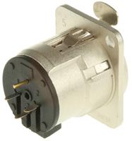 nc3fd-v Neutrik Through Hole XLR Connector, Female, 50 V, 3 Way, Silver over Nickel Plating
