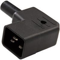 282-5484 RS PRO C20 Right Angle Cable Mount IEC Connector Male, 16A, 250 V