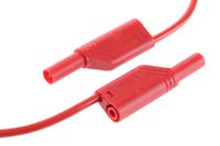 934087101 Hirschmann Test & Measurement Test lead, 32A, 1000V ac/dc, Red, 500mm Lead Length
