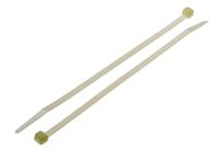 811-1653 RS PRO Cable Tie, Heat Stabilised, 203mm x 4.6 mm, Natural Nylon, Pk-100