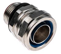 7tca296030r0163-spl20m20m Adaptaflex Straight Male, Conduit Fitting, 20mm Nominal Size, M20, Brass, Silver IP66, IP67, IP68, IP69K rating
