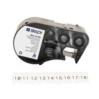 m4c-318-498 Brady B-498 on Black on White Label, 8.08 mm Width