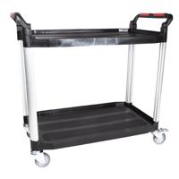 669-3740 RS PRO 2 Shelf Aluminium Trolley Trolley, 866 x 500mm, 120kg Load