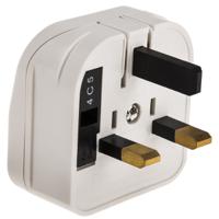 ecp-wnr-3a PowerConnections Europe to UK Mains Connector Converter, Rated At 3A