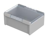 96027675 Bopla Bocube Series Light Grey Polycarbonate V0 Enclosure, IP66, IP68, IK07, Clear Lid, 160 x 364 x 284mm