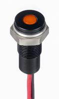 171-3834 RS PRO Orange Panel Mount Indicator, 21.6 → 26.4V dc, 6mm Mounting Hole Size, Lead Wires Termination, IP67