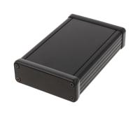 1455j1201bk Hammond 1455 Series Black Aluminium Enclosure, IP54, Black Lid, 120 x 78 x 27mm