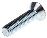 482-8240 RS PRO Bright Zinc Plated Flat Steel Tamper Proof Security Screw, M6 x 25mm