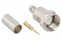 222197 Amphenol RF, Plug Cable Mount F Connector, 75Ω, Crimp Termination, Straight Body