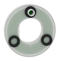zby9w2m330 Schneider Electric Illuminated Marked Legend Ring for Use with Emergency Stop Mushroom Head Push-Button, Emergency Stop