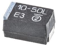 tr3e106k050c0400 Vishay 10μF MnO2 Tantalum Capacitor 50V dc, TR3 Series