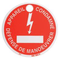 s350c11 'Condemned Device' Lockout Tag, 80mm