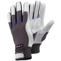 166-11 Tegera Unlined Cotton, Leather Work Gloves, Size 11