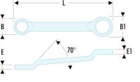 55a38x42 Facom 55A Series Ring Spanner, 38mm, Metric, Double Ended, 455 mm Overall