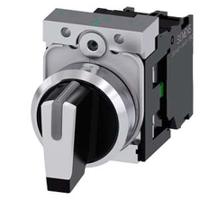 3su1150-2bl60-1na0 Siemens Short Handle Selector Switch - (2NO) 22mm Cutout Diameter 3 Positions