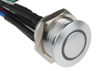 175-8439 RS PRO Illuminated Push Button Switch, Panel Mount, 16mm Cutout, SPST, RGB LED, 36V dc, IP67