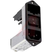 cd344101151 Schurter 4A, 125 V ac, 250 V ac Male Screw Filtered IEC Connector 2 Pole CD34.4101.151, Quick Connect 2 Fuse