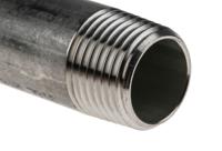 499-3243 RS PRO Stainless Steel Pipe Fitting, Straight Circular Barrel Nipple, Male R 1/2in x Male R 1/2in