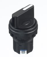 hw1s-2t Idec IDEC HW Series 2 Position Selector Switch Head, 22mm Cutout, Black Handle