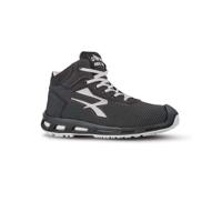 rl10376-47 UPower STEGO Unisex Black Aluminium Toe Capped Safety Shoes, UK 12, EU 47