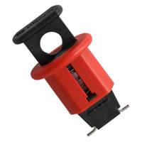 090845 Brady Red 1-Lock Glass-Reinforced Nylon Miniature Circuit Breaker Switch Lockouts, 7.14mm Shackle