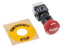 745-2442 RS PRO Emergency Stop Push Button, Panel Mount, DPDT, IP65