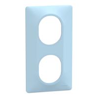 s320724c Schneider Electric Blue 2 Gang Light Switch Cover