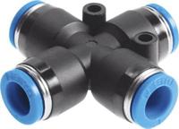 qsx-8 Festo QSX Series Cross Tube-to-Tube Adaptor, Push In 8 mm to Push In 8 mm, 153285