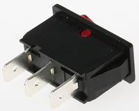 18303112 Marquardt Illuminated SPST, On-Off Rocker Switch Panel Mount