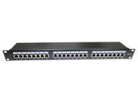 143-836 RS PRO Cat6 24 Port RJ Patch Panel STP 1U Black