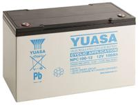 npc100-12 Yuasa 12V M8 Sealed Lead Acid Battery, 100Ah