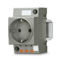 0804024 Phoenix Contact German Mains Sockets, 16A Grey, DIN Rail, 250 V