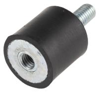 162-3239 RS PRO M8 Anti Vibration Mount, Male to Female Bobbin with 59.2kg Compression Load