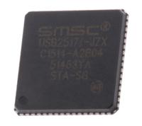 usb2517i-jzx Microchip USB2517I-JZX, USB Controller, 7-Channel, 480Mbps, USB 2.0, 3.3 V, 64-Pin QFN