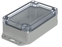07712085-xm-120805-g-wl-7035 Bopla Euromas X Series Light Grey Polycarbonate Enclosure, IP66, IP68, IK07, Flanged, Clear Lid, 1120 x 80 x 45.2mm