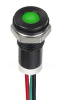 249-4326 RS PRO Green, Red, Yellow Panel Mount Indicator, 2.1V dc, 8mm Mounting Hole Size, Lead Wires Termination, IP67