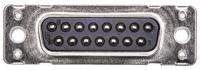 09662117501 HARTING 15 Way Through Hole D-sub Connector Socket, 2.74mm Pitch, with M3 Threaded Inserts