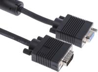 182-8538 RS PRO Male VGA to Female VGA Cable, 2m Black