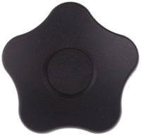 70013 Elesa  Black Multiple Lobes Clamping Knob, M10, Threaded Hole