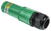 nls-e-gn-s120-m40a ITT Cannon, Veam Powerlock Green Cable Mount Industrial Power Plug, Rated At 400A, 1.0 kV