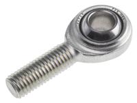 198-9128 RS PRO M14 x 2 Male Steel Rod End, 14mm Bore, 77mm Long, Metric Thread Standard, Male Connection Gender
